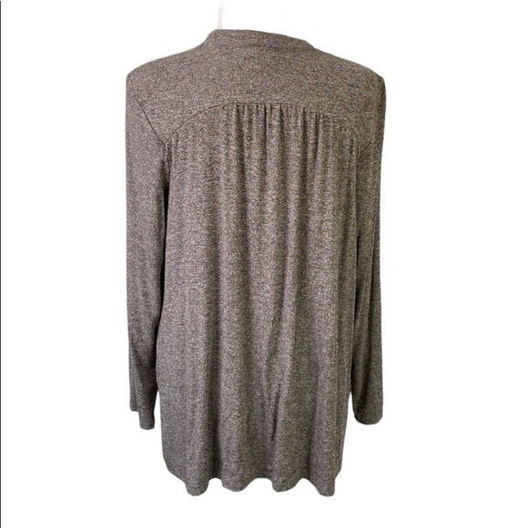 J Jill Wearever Long Open Front Cardigan Drape Long Sleeve Stretch Knit Pockets - Picture 3 of 15
